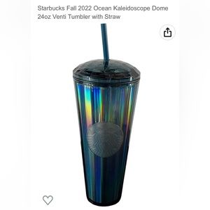 Starbucks Fall 2022 Ocean Kaleidoscope Dome 24oz Venti Tumbler with Straw